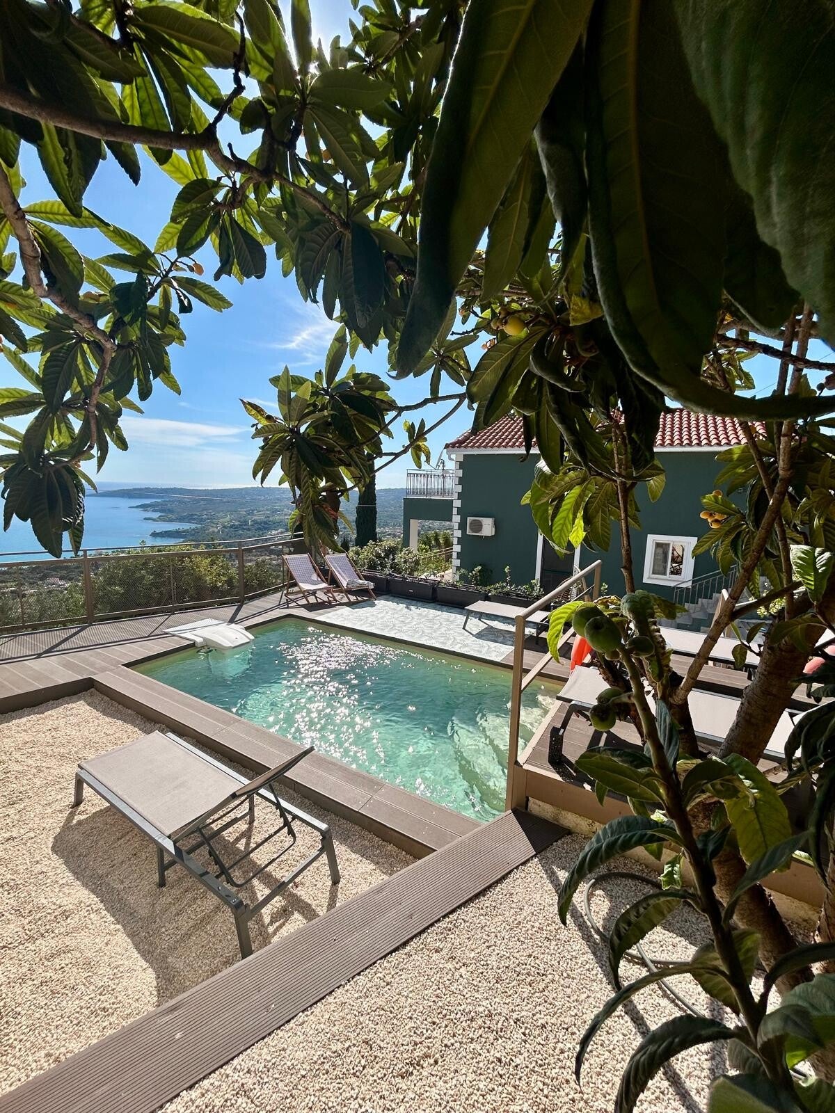 Private eco pool and Mediterranean garden at Trithea Villa