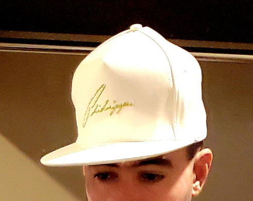 White leather cap