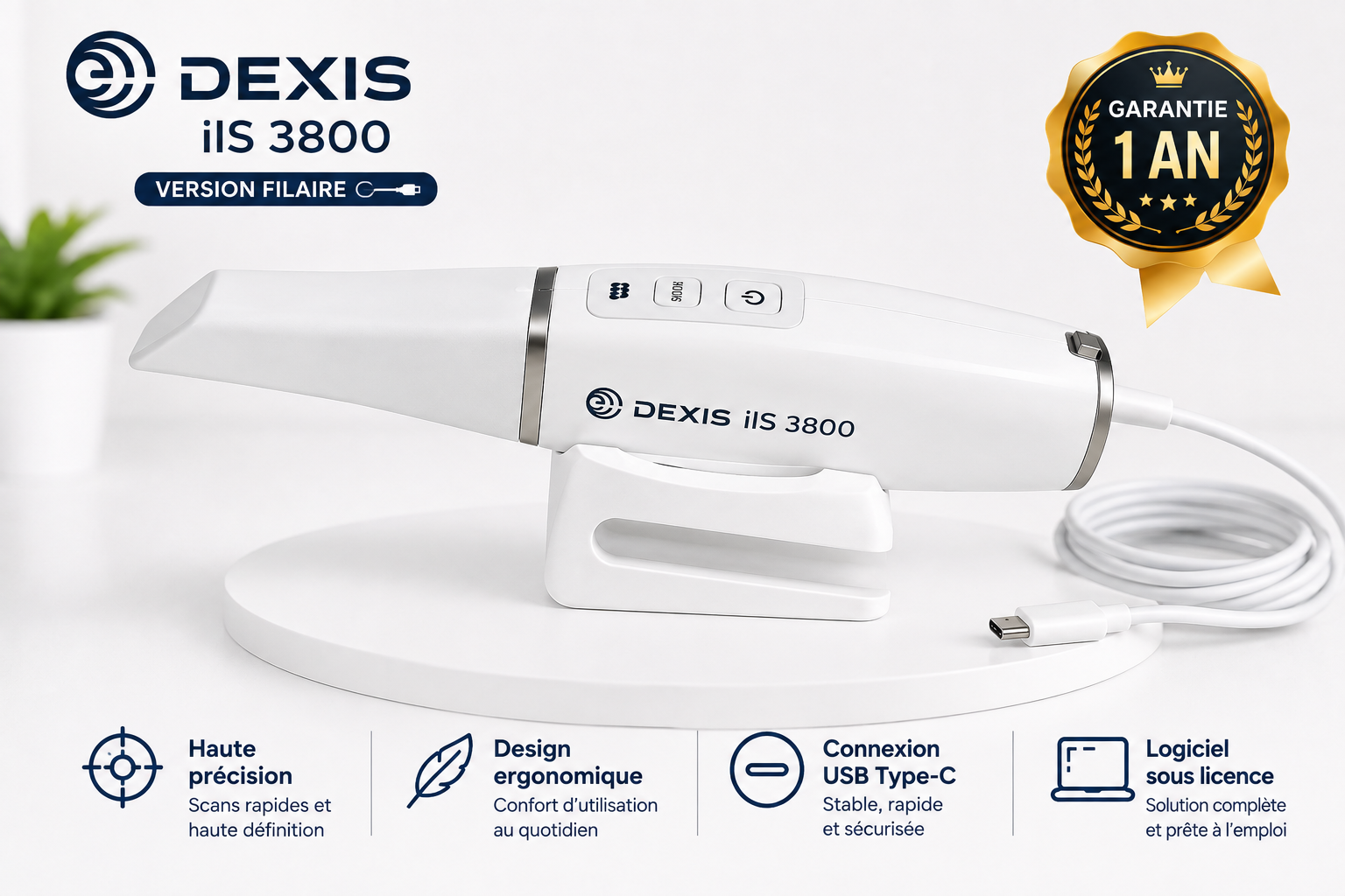 Scanner Caméra d'empreintes intra-oral DEXIS iIS 3800 version filaire