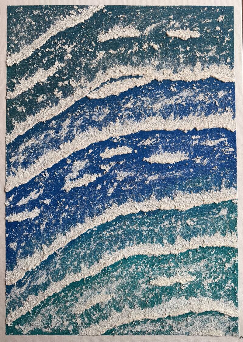 Toile 50 x 70 cm / Sel et peinture / 49€