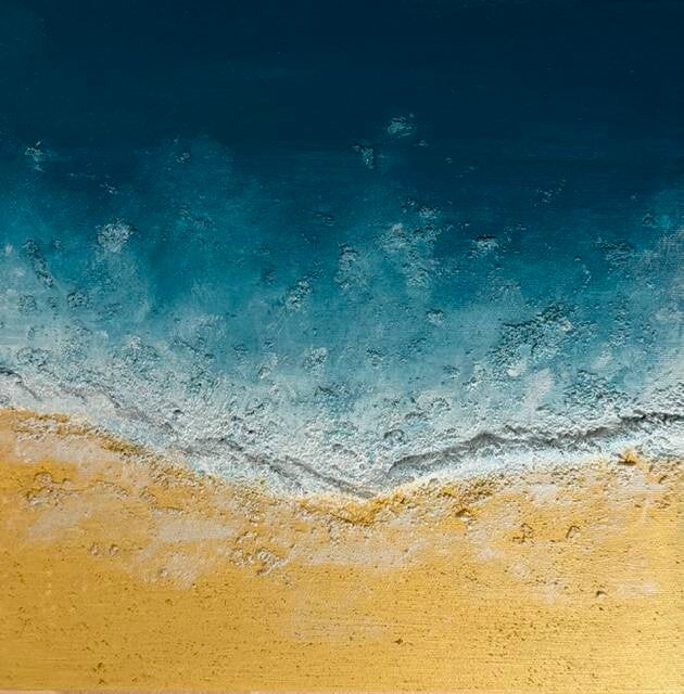 Toile gros châssis 30 x 30 cm / Sel et peinture 24€