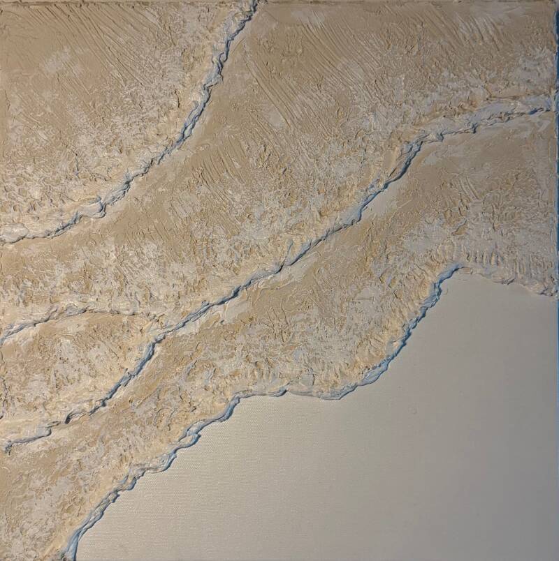 Toile 40 x 30 cm gros châssis / Enduit et peinture / 40€