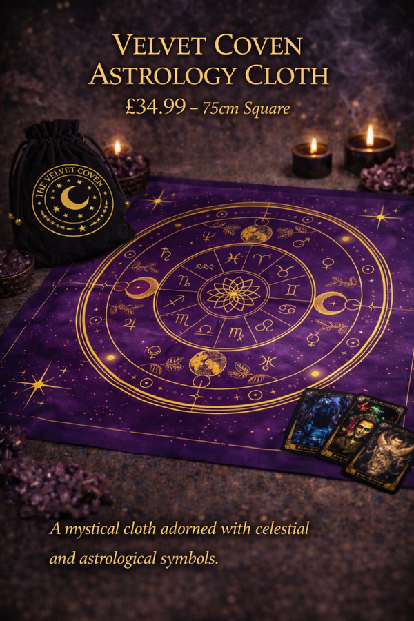 Velvet Coven Astrology Cloth – 75cm Square