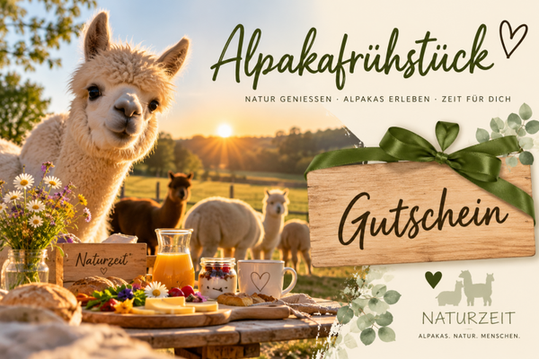 🦙 Zeit bei den Alpakas & Frühstück für 2 Personen