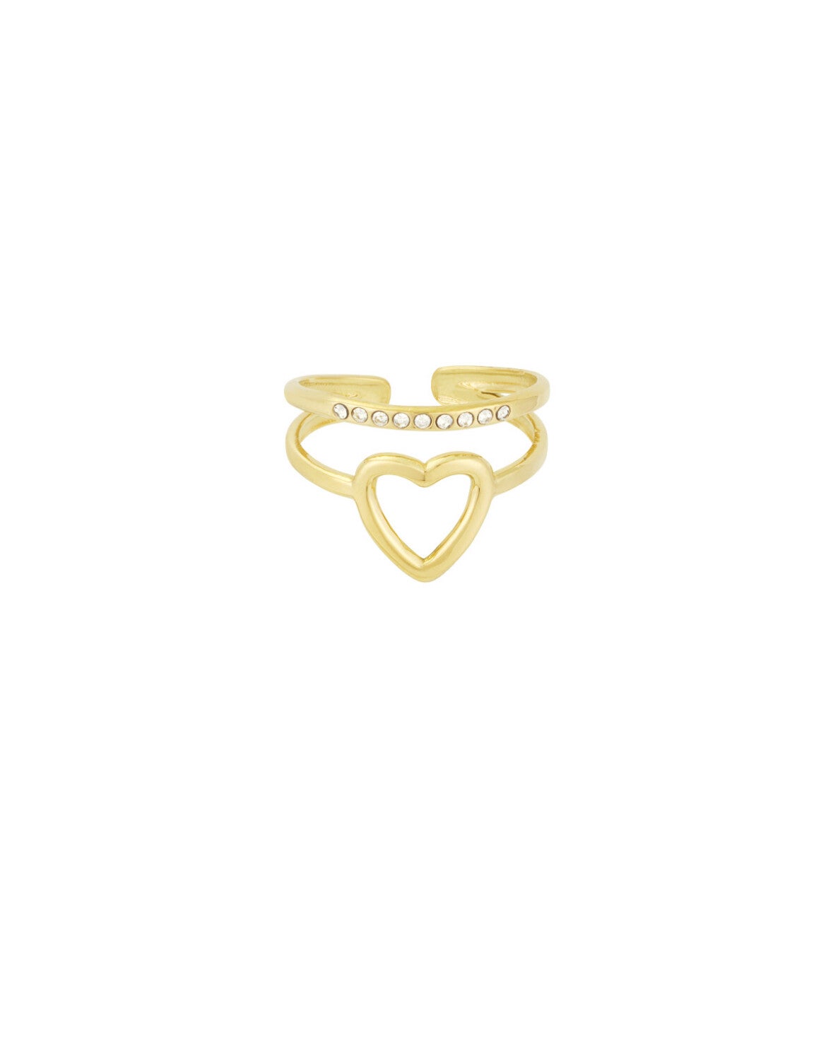 Ring hart en sparkle goud