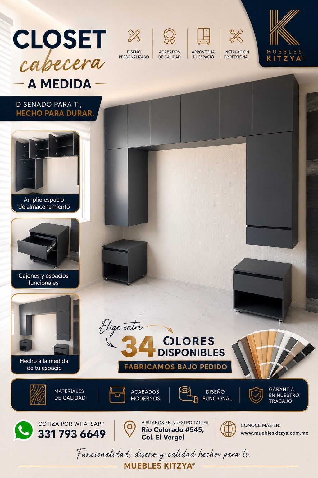 CLOSET CABECERA MATRIMONIAL
