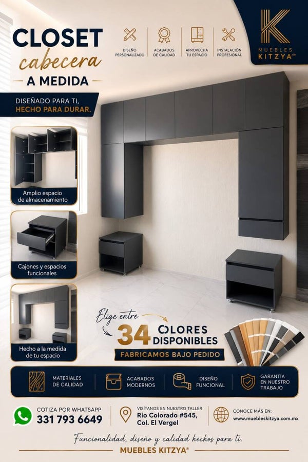 CLOSET CABECERA MATRIMONIAL