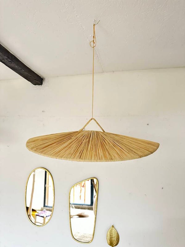 LUSTRE PLAFONNIER EN RAPHIA