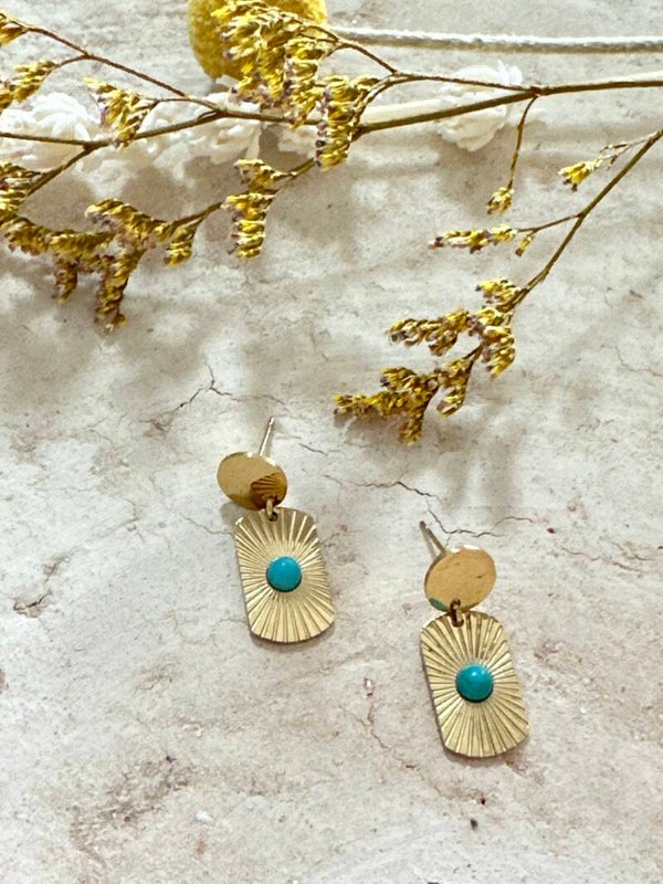 BOUCLES AMAZONITE