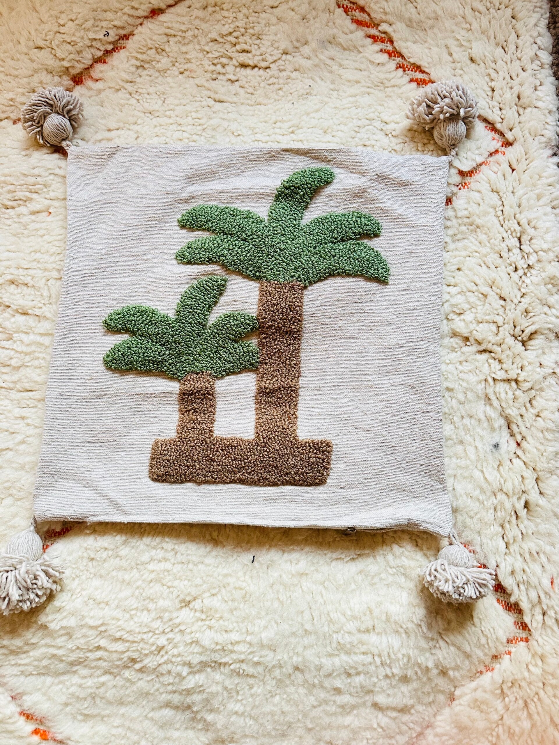 HOUSSE DE COUSSIN PALMIER