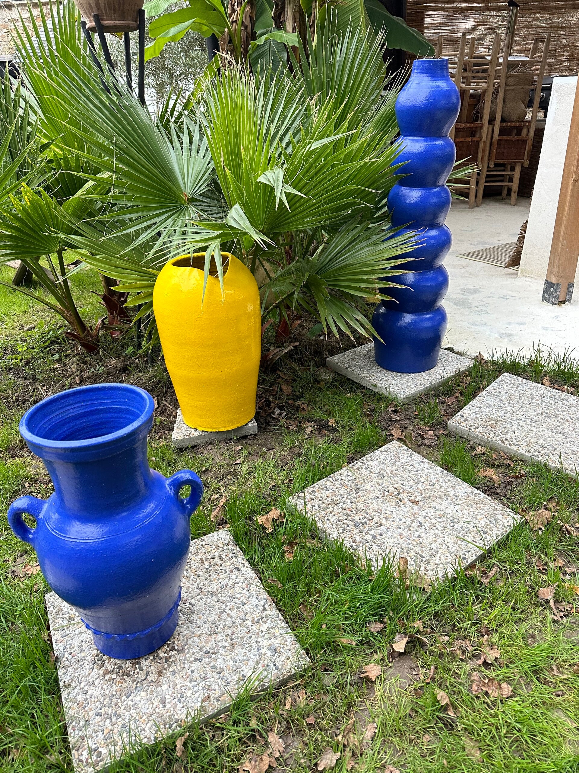 JARRE JAUNE ET BLEU MAJORELLE