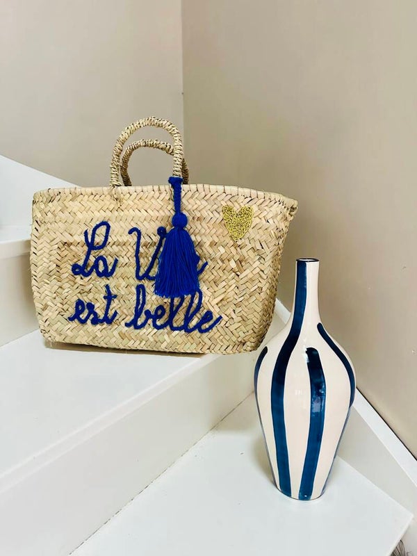 PANIER LA VIE. EST BELLE EN BLEU MAJORELLE