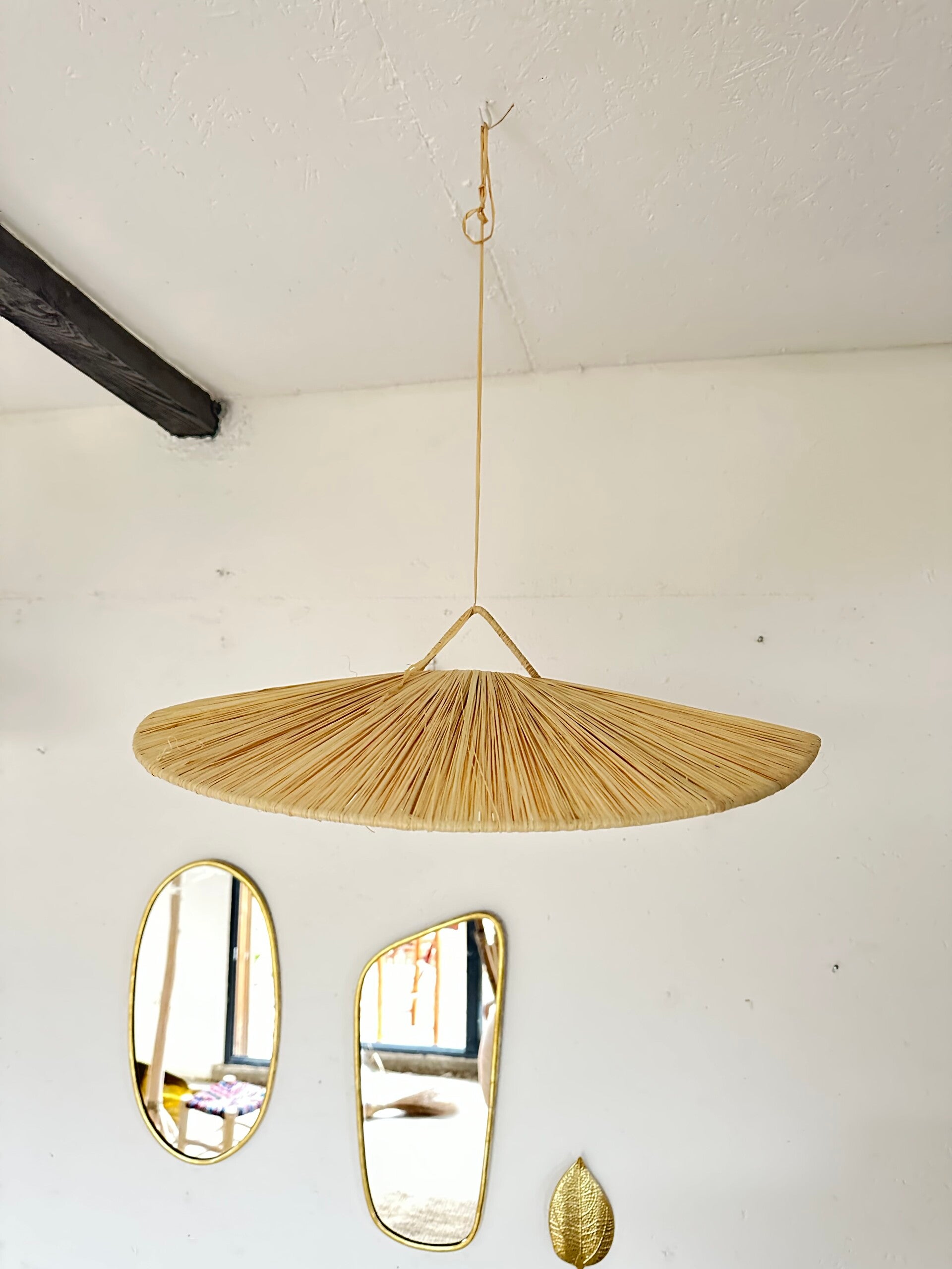 LUSTRE PLAFONNIER EN RAPHIA