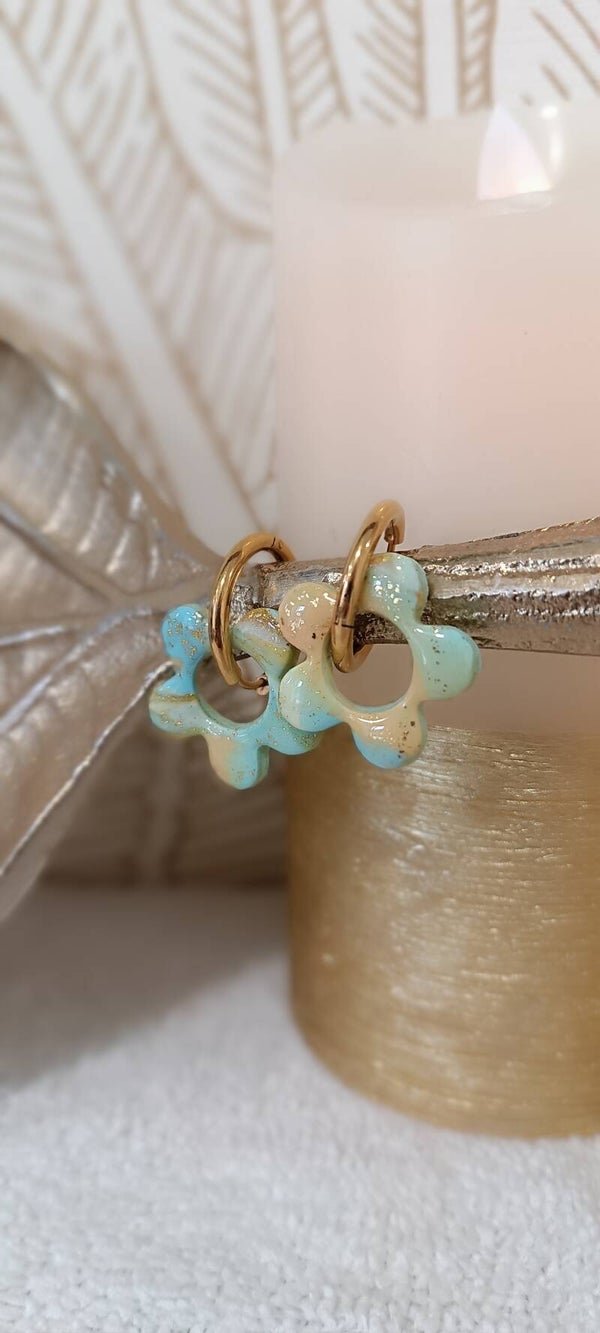 PAMPILLE FLEURS POLYMERE-RESINE COLLECTION "SABLE"