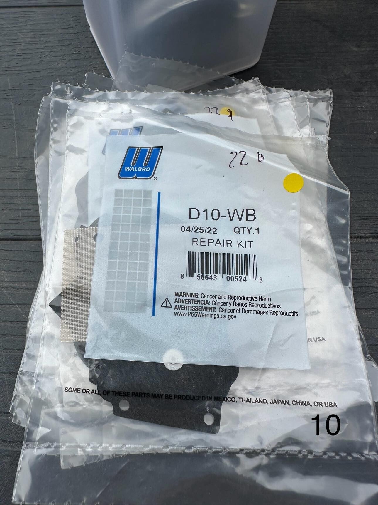 D10-WB Walbro Carburretor