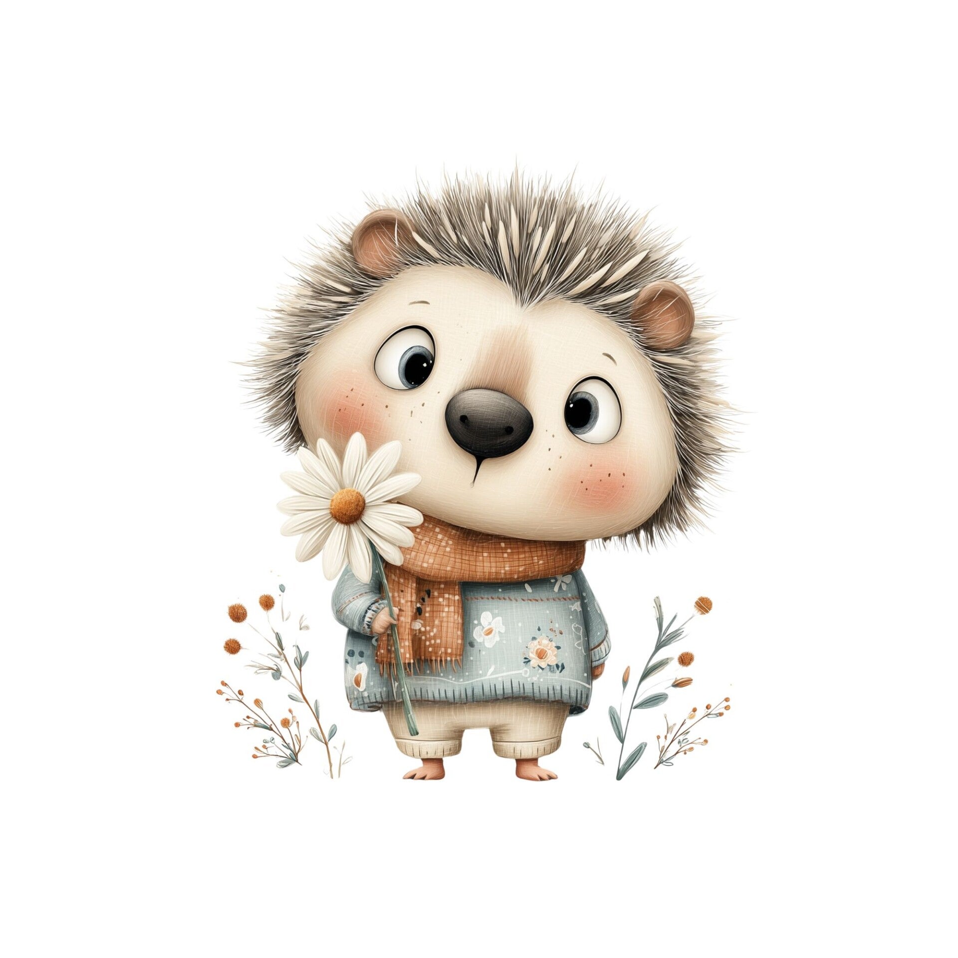 Bügelbild -Blumenigel