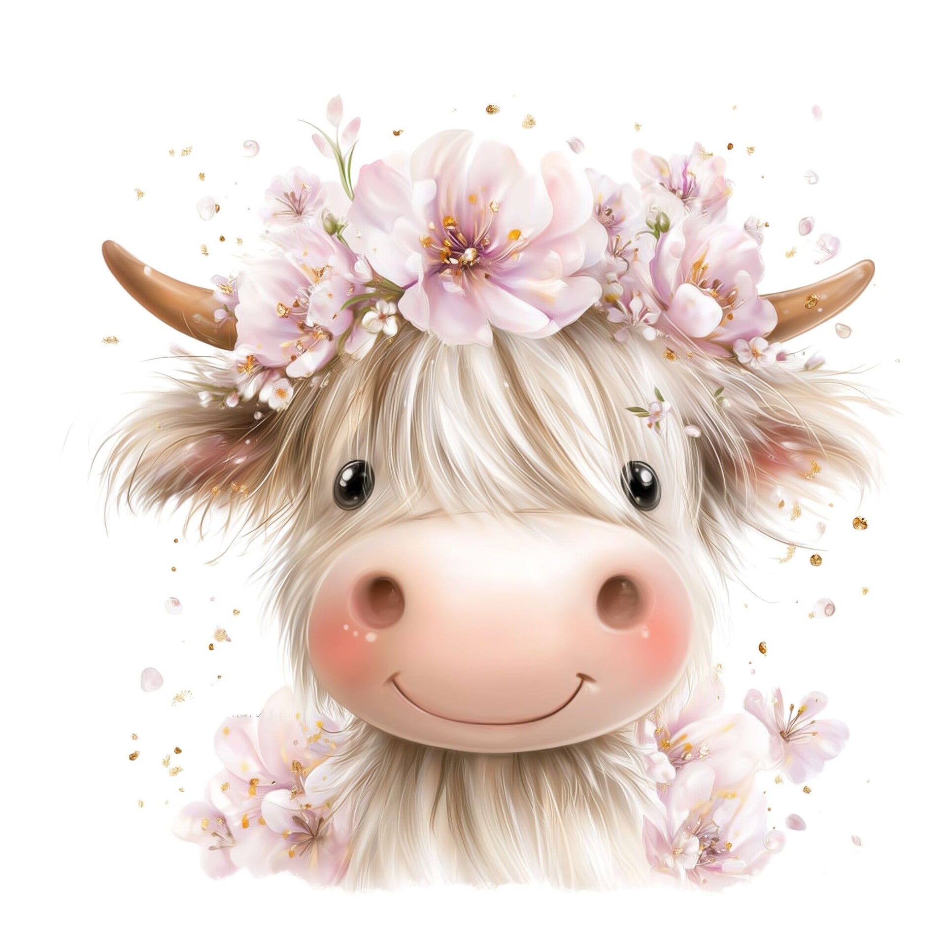 Bügelbild -Blumenkälbchen 2