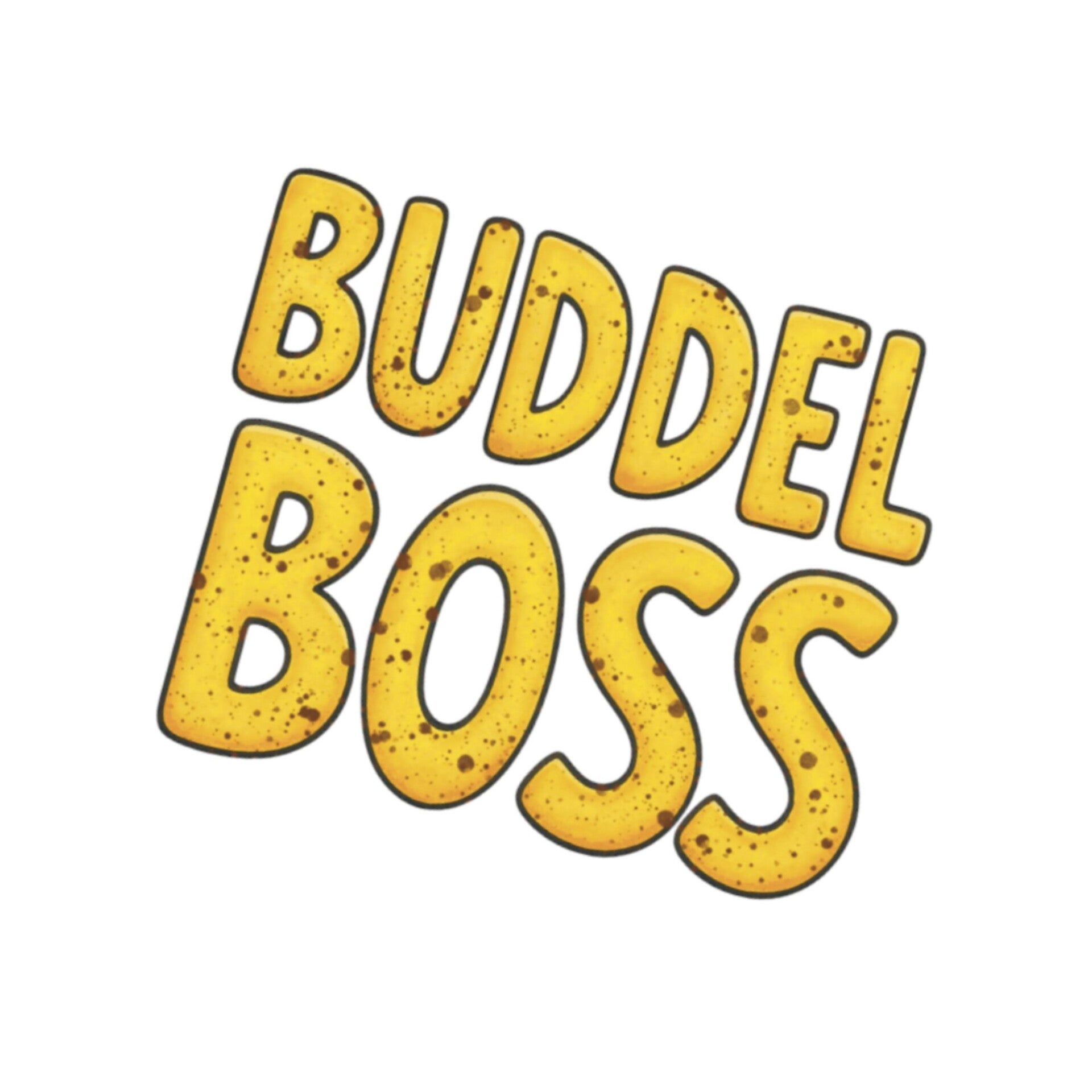 Bügelbild -Buddelboss Schriftzug