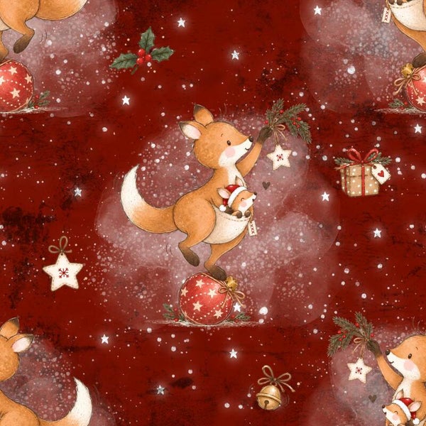Känguru Weihnacht  rot
