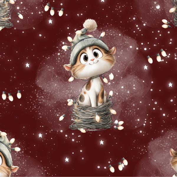 Winterkatze dunkelrot