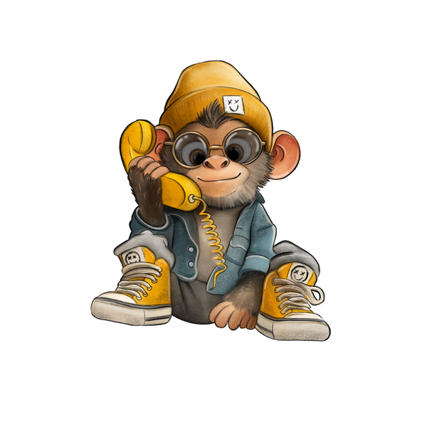 Bügelbild -Die Affen sind los