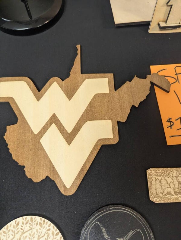 Wooden WV sign