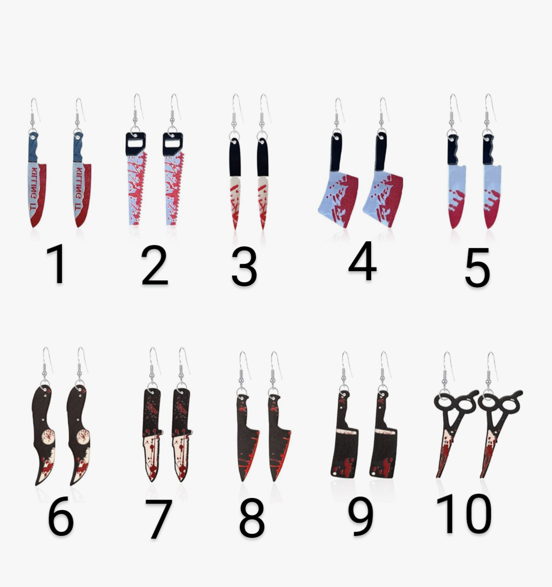 Knife earrings