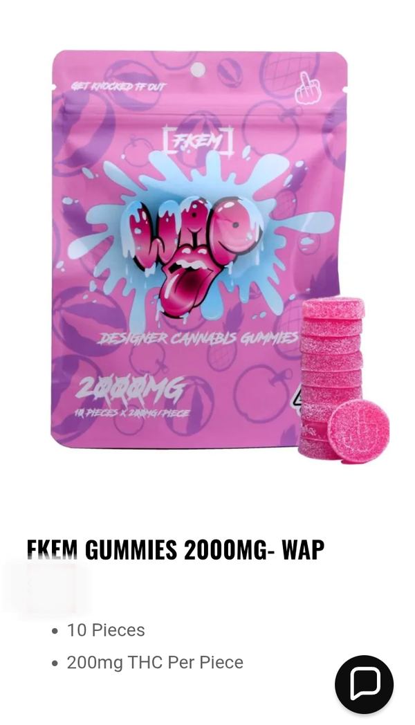 Fukem designer gummies 2000 mg
