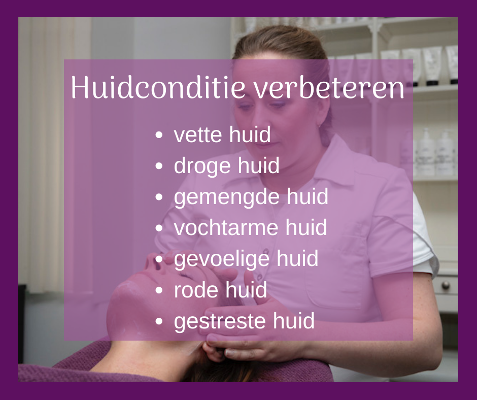 Behandelingen en producten voor huidverbetering bij een vette, gecombineerde, gemengde, rode, drog-vochtarme, gevoelige en gestresste huid.