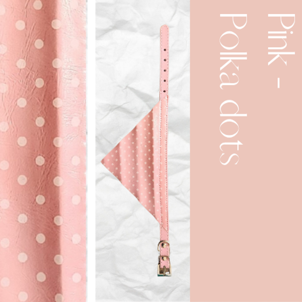 Bandana Collar - Pink Polka Dots