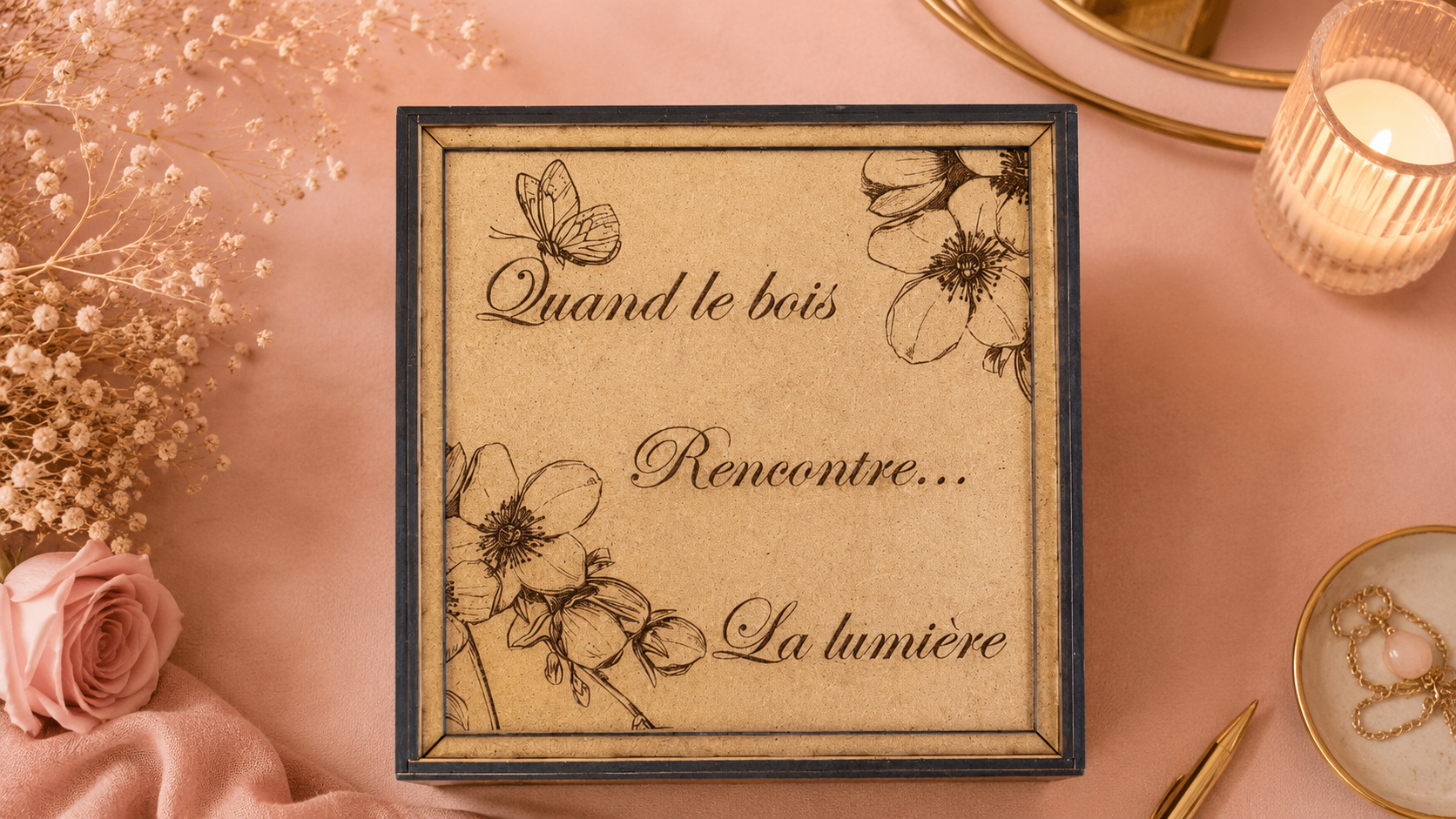 Coffret de quatre bougies parfumées