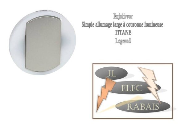 Enjoliveur " couronne lumineuse doigt large TITANE " Legrand Céliane