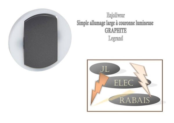 Enjoliveur " couronne lumineuse doigt large GRAPHITE " Legrand Céliane