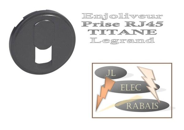 Enjoliveur " prise RJ45 GRAPHITE " Legrand Céliane