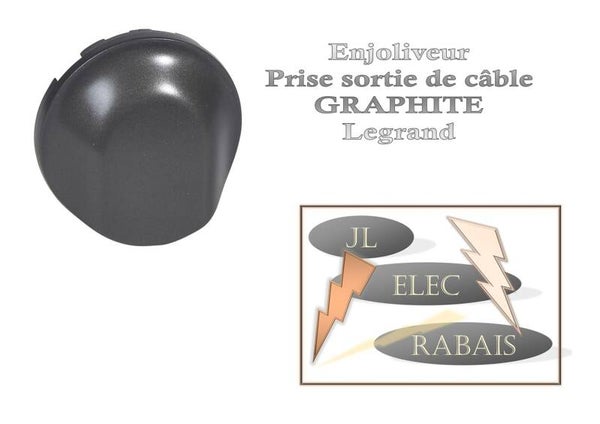Enjoliveur " prise sortie de câble GRAPHITE " Legrand Céliane