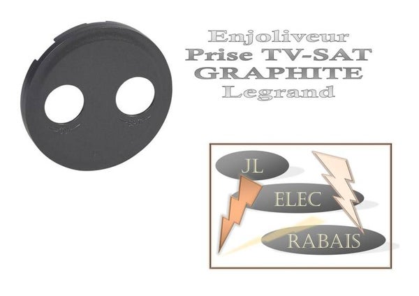 Enjoliveur " prise TV-SAT GRAPHITE " Legrand Céliane