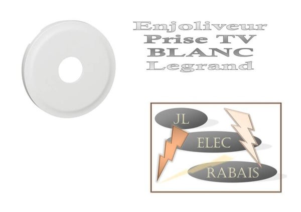 Enjoliveur " prise TV BLANC " Legrand Céliane