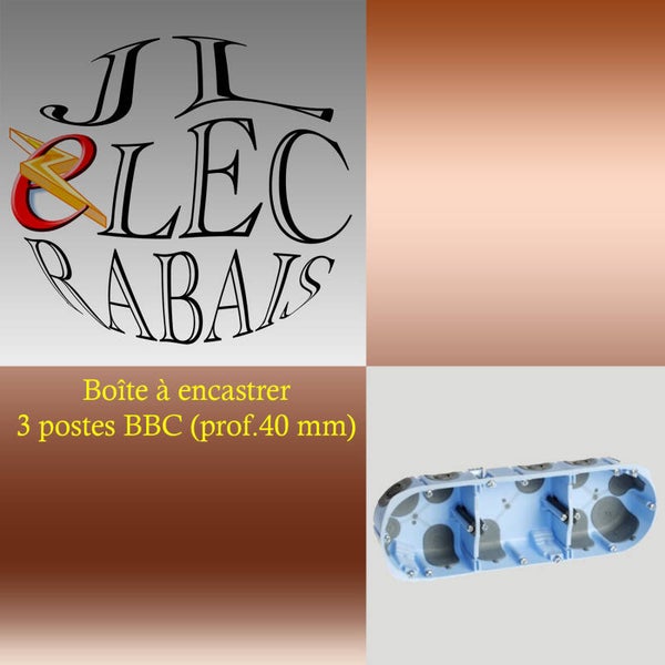 Boîte à encastrer 3 postes BBC (prof.40 mm)