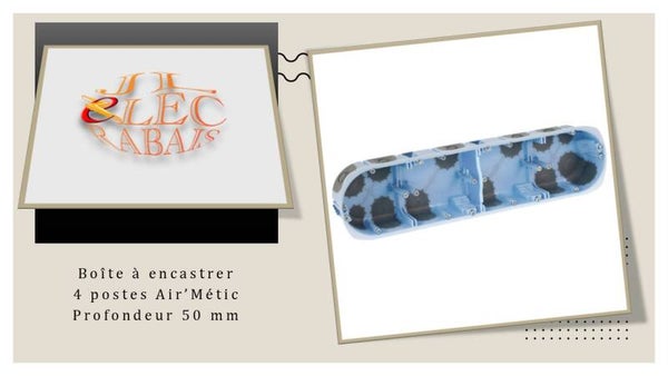 Boîte à encastrer 4 postes Air'Métic (prof.50 mm)