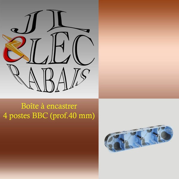 Boîte à encastrer 4 postes BBC (prof.40 mm)