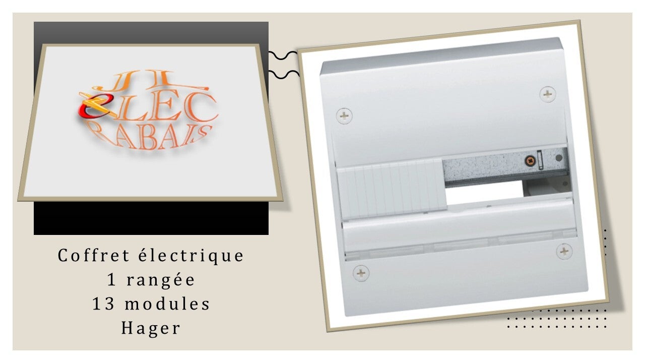 Coffret électrique 1 rangée (13 modules) Hager