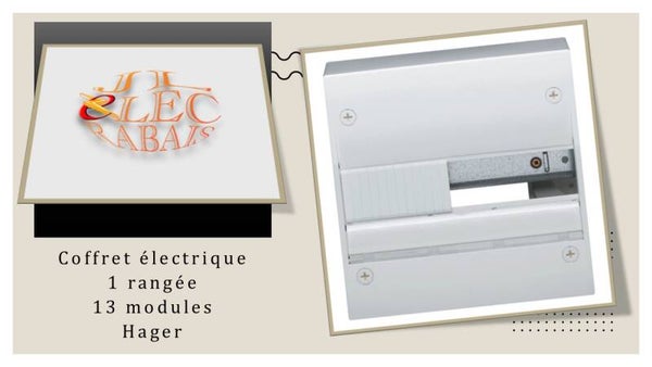 Coffret électrique 1 rangée (13 modules) Hager