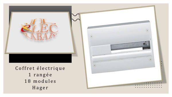 Coffret électrique 1 rangée (18 modules) Hager