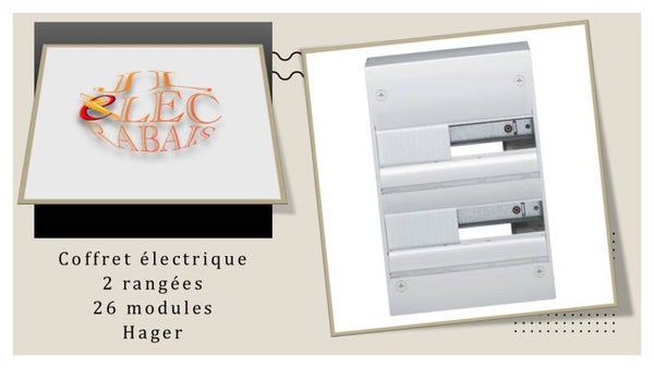 Coffret électrique 2 rangées (26 modules) Hager
