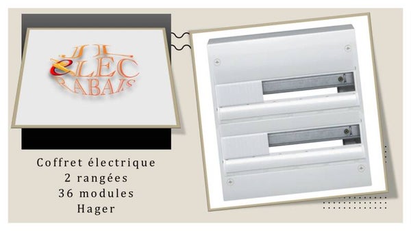 Coffret électrique 2 rangées (36 modules) Hager