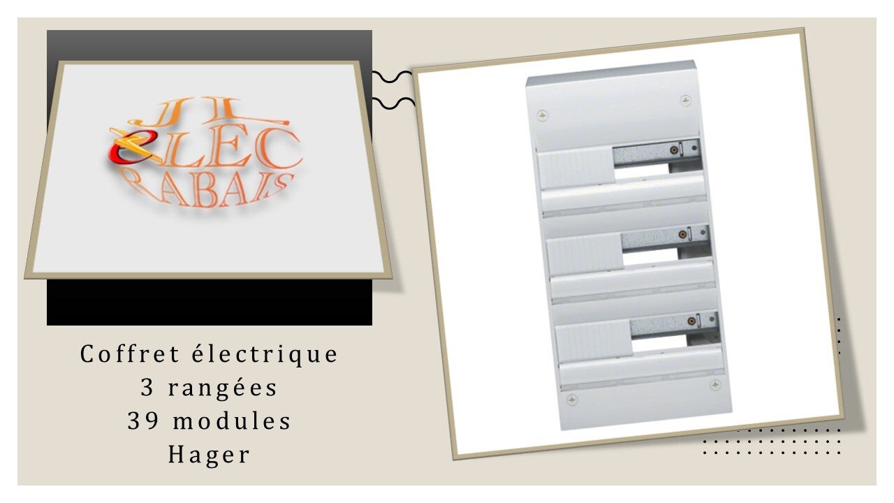 Coffret électrique 3 rangées (39 modules) Hager