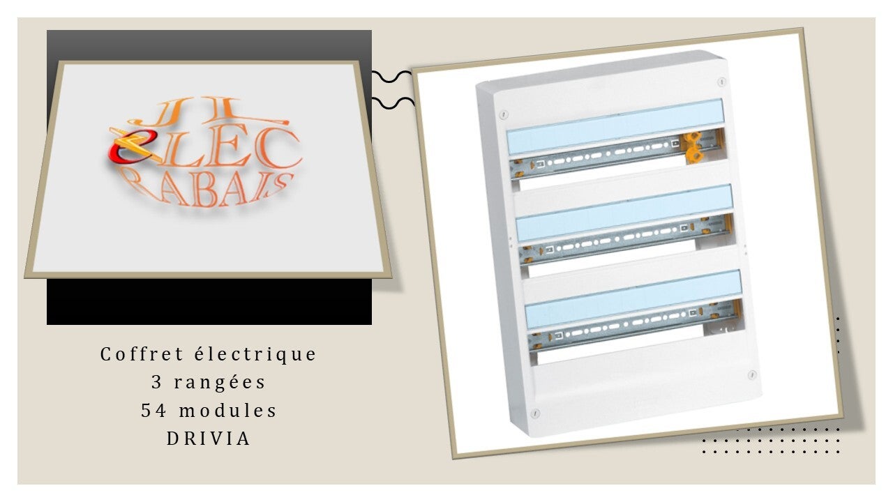 Coffret électrique Drivia 3 rangées (54 modules) Legrand