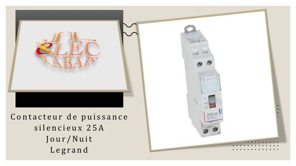 Contacteur de puissance silencieux Jour/Nuit 25A Legrand