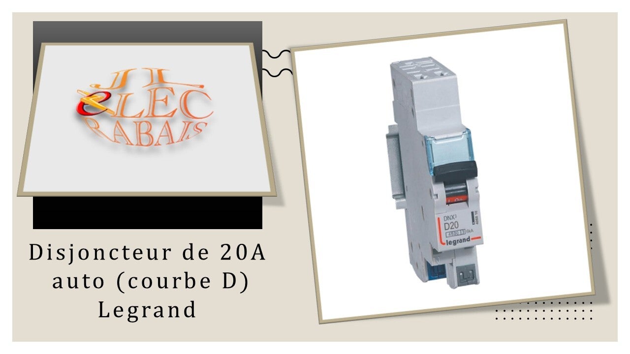 Disjoncteur de 20A auto courbe D Legrand