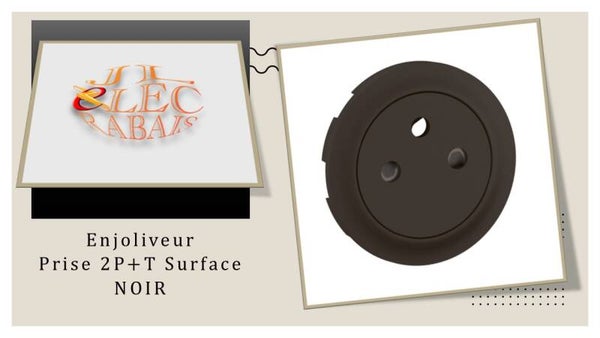 Enjoliveur " prise 2P+T Surface NOIR " Legrand Céliane